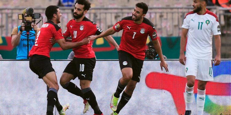 نهاية الشوط الثاني بالتعادل الإيجابي بين مصر والمغرب