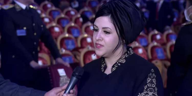 حفل عيد الشرطة.. أرملة الشهيد عبدالرحمن عادل : مصر تستاهل نضحى علشانها