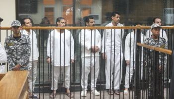 اليوم ..  النطق بالحكم علي 12 متهما من عناصر داعش إمبابة