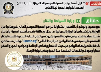 الحكومة تكشف حقيقة زيادة أسعار برامج العمرة للموسم الحالي