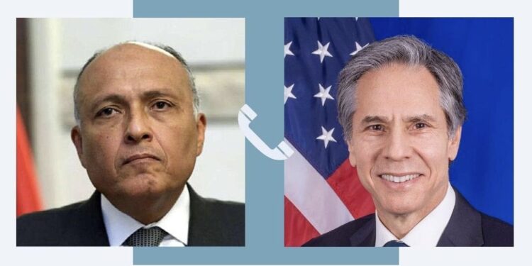 تفاصيل المكالمة التليفونية بين سامح شكري ووزير الخارجية الأمريكي