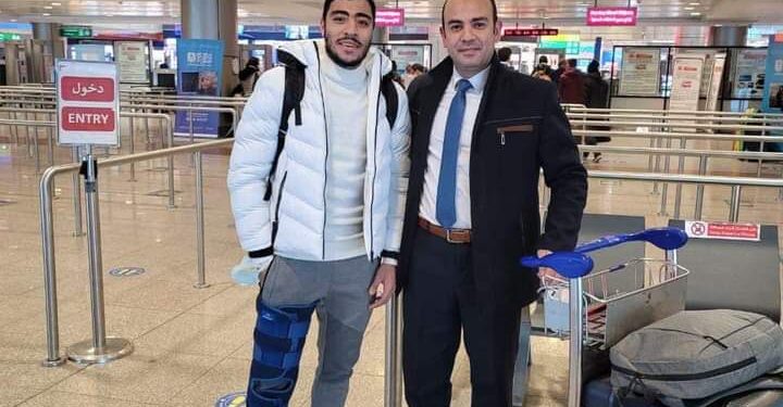 أكرم توفيق يطير إلى ألمانيا لإجراء جراحة الرباط الصليبي