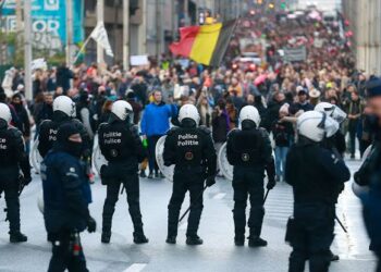 احتجاجات في بروكسيل بسبب قيود كورونا