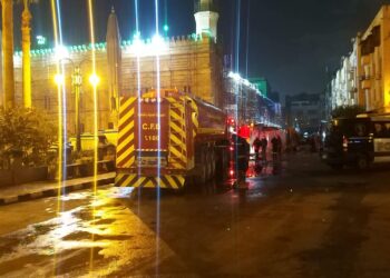 جانب من الحريق