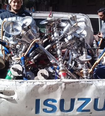 إمسك مخالف.. ضبط 39 شيشة خلال حملة مكبرة بحي شرق في أسيوط