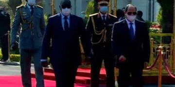 أول صور من لقاء الرئيس السيسي ونظيره السنغالي في قصر الاتحادية