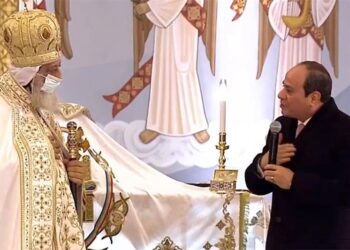 البابا تواضروس بعد حضور السيسي لقداس عيد الميلاد: نصلي لكي يعطي الله الرئيس الصحة