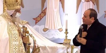 البابا تواضروس بعد حضور السيسي لقداس عيد الميلاد: نصلي لكي يعطي الله الرئيس الصحة