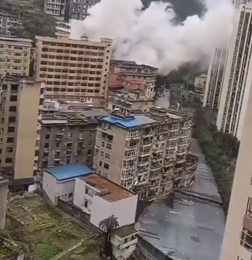 انفجار يتسبب بانهيار مبنى في الصين ومصرع 16 شخصا.. فيديو