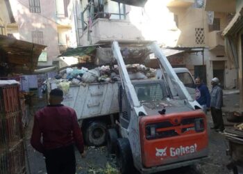 محافظ الدقهلية يتابع اعمال رفع القمامة والاتربة المتراكمة نتاج الامطار بالمنصورة