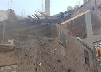 تفاصيل إنهيار منزل مهجور مكون من طابقين في العجوزة