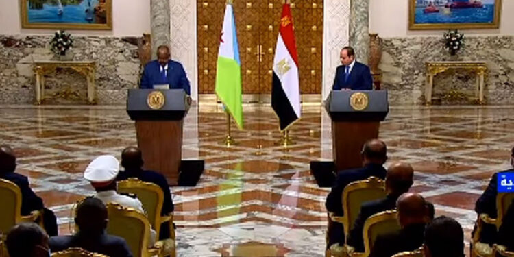 عمر جيلة: أكدنا مع الرئيس السيسي إرساء الأمن وتفعيل الاستقرار بين مصر وجيبوتي