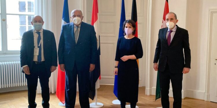 4 وزراء خارجية يشاركون في اجتماع تطورات عملية السلام بالشرق الأوسط