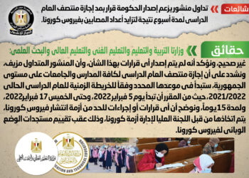 الحكومة تنفي مد إجازة نصف العام نتيجة لتزايد أعداد الإصابة بكورونا