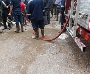 جانب من الحريق