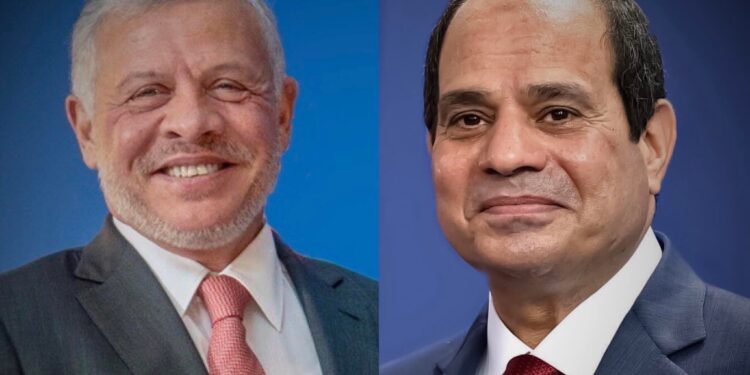 تعرف على مضمون الاتصال الهاتفي بين الرئيس السيسي والملك عبد الله الثاني