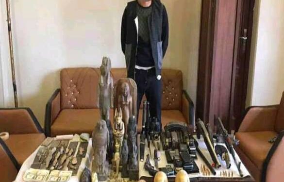 الداخلية تضبط مسجل خطر بحوزته أسلحة نارية و40 تمثالا  أثريا بالأقصر
