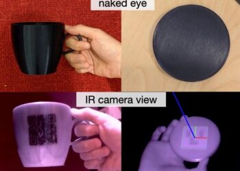 ملصقات غير مرئية ثلاثية الأبعاد تقرأ آليًا تحدد الكائنات وتتبعها