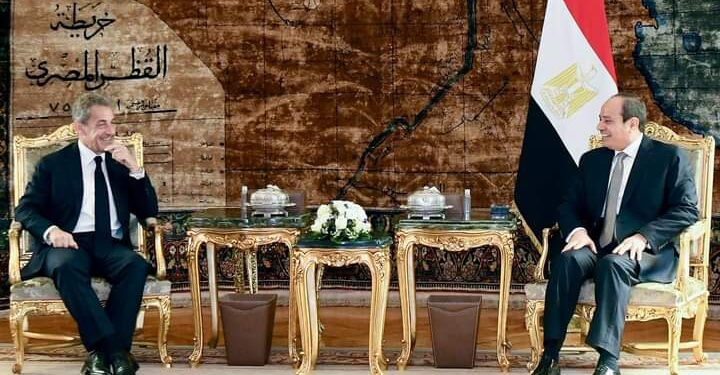 تفاصيل لقاء الرئيس السيسي بنظيره الفرنسي الأسبق نيكولا ساركوزي