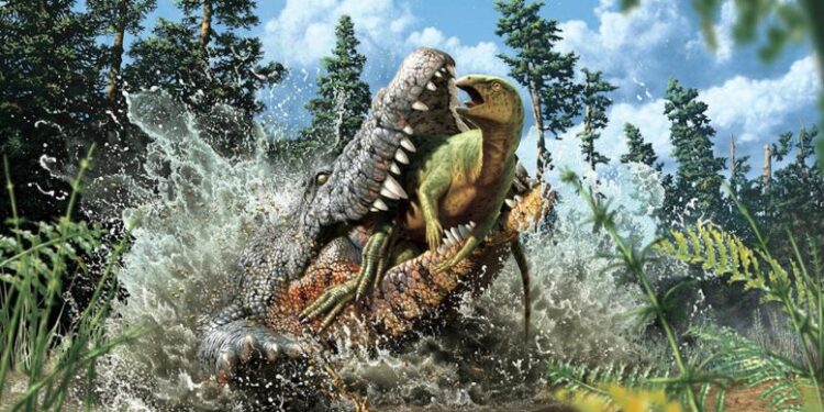 اكتشاف تمساح “قاتل” عمره 93 مليون عام مع ديناصور صغير في معدته