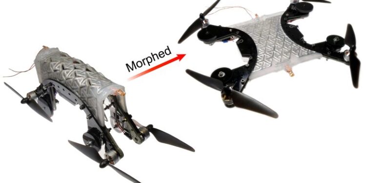 طائرة بدون طيار آلية جديدة تتحول من مركبة أرضية إلى جوية باستخدام معدن سائل