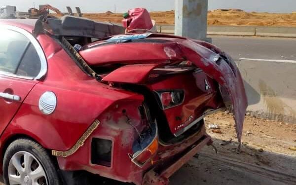 بالصور.. تفاصيل إصابة 5 أشخاص إثر انقلاب سيارة بالقاهرة الجديدة