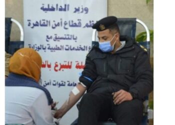 حملة للتبرع بالدم بمديرية أمن القاهرة