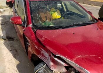 بالصور.. تفاصيل إصابة 5 أشخاص إثر انقلاب سيارة بالقاهرة الجديدة