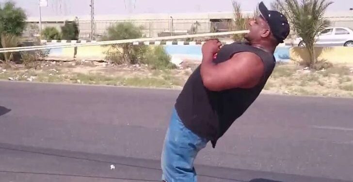 الرجل الخارق أشرف كابونجا يسحب عربة مترو الأنفاق الأربعاء المقبل