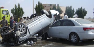 مصرع وإصابة 4 أشخاص في حادث تصادم بالطريق الدولي أمام جمصة