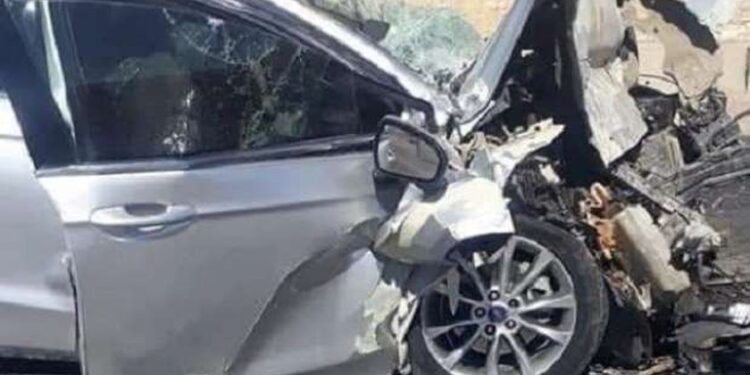 إصابة 5 أشخاص في تصادم سيارتين بكفر الشيخ