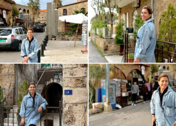 بإطلالة كاجول .. منة فضالي تستمتع بجمال لبنان