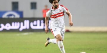 عبد الله جمعة يخوض تدريبات خاصة في الجيم على هامش مران الزمالك