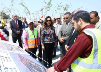 وزيرة التنمية المحلية وجانب من الافتتاح