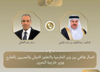 وزبر الخارجية المصرى ونظيره البحرينى