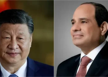 الرئيسان المصري عبدالفتاح السيسي والصيني شي جين بينج