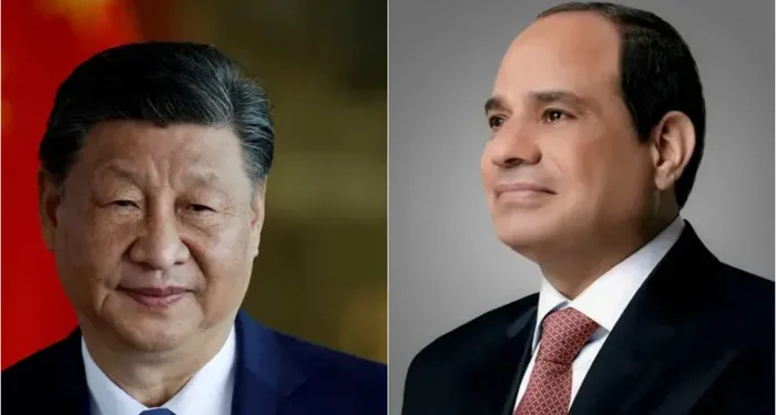 الرئيسان المصري عبدالفتاح السيسي والصيني شي جين بينج