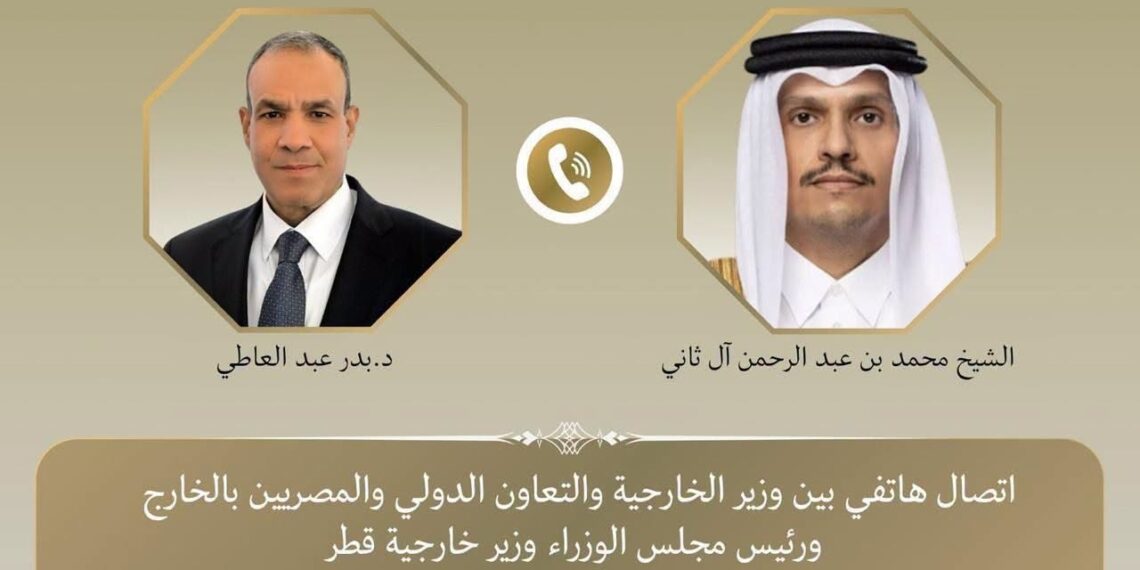 وزير الخارجية المصرى ونظيره القطرى