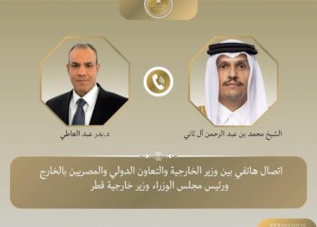 وزير الخارجية المصرى ونظيره القطرى
