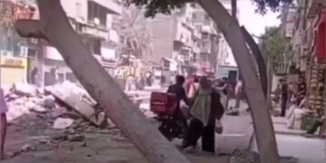 عن قطع إحدى الاشجار بشارع مصطفى حافظ في حى عين شمس  .. محافظة القاهرة سقطت بشكل طبيعي