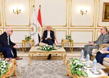 الدكتور هانى سويلم وزير الرى وجانب من المباحثات