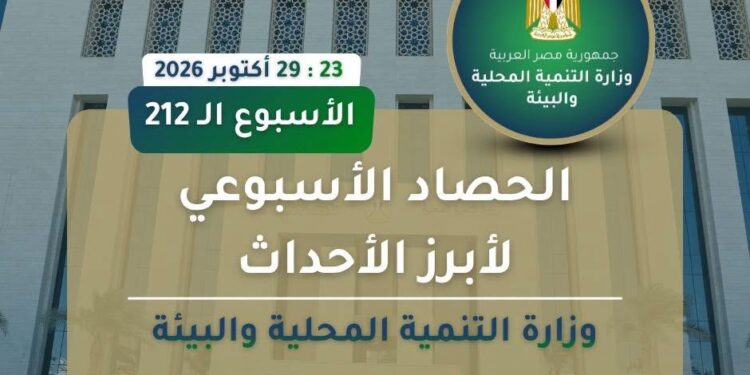 حصاد وزارة التنمية المحلية