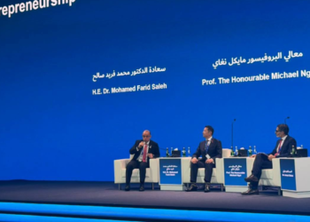 الدكتور محمد فريد صالح وزير الاستثمار وجانب من المشاركة