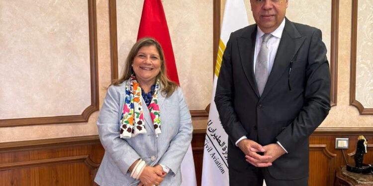 وزير الطيران يبحث مع سفيرة البرتغال تعزيز الربط الجوي وزيادة حركة الشحن والتبادل التجاري